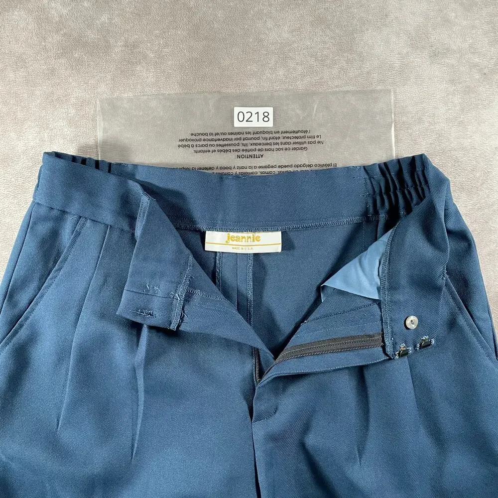 70’s Women’s Jeannie Talon Blue Pleated Tapered Pants 32x24